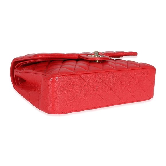 Chanel 21S Red Caviar Medium Classic Double Flap - Picture 6 of 8